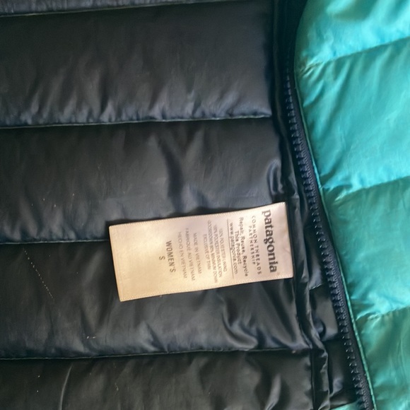 Patagonia Down Sweater Puffy Vest light blue size small - Picture 2 of 3